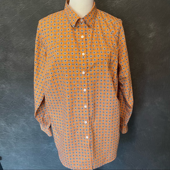Lands’ End No Iron Button Front Shirt - Picture 1 of 8